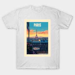 Affiche rétro - voyage - vintage - Paris T-Shirt